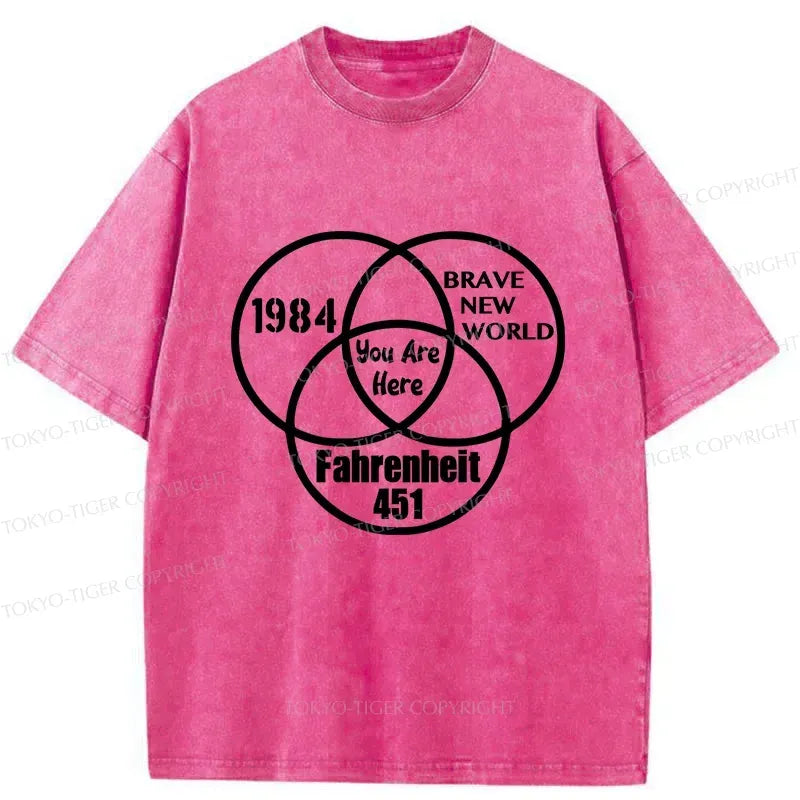 Kyoto-Lion Multidimensional Thinking And Rebellion Washed T-Shirt