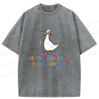 Kyoto-Lion Interesting Goose Washed T-Shirt