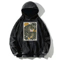 Japanese Woodcut Tiger Washed Hoodie