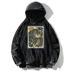 Japanese Woodcut Tiger Washed Hoodie