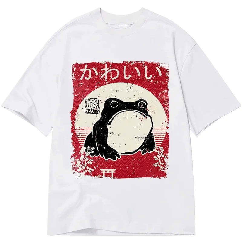 grumpy frog ukiyo-e japanese art t shirt