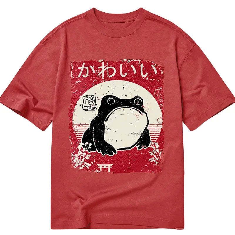 grumpy frog ukiyo-e japanese art t shirt
