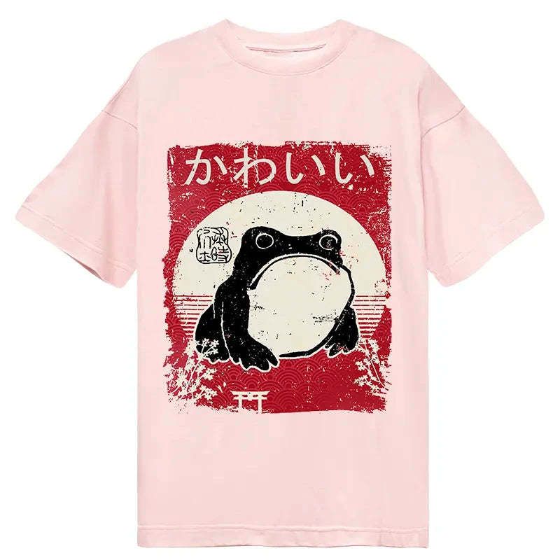grumpy frog ukiyo-e japanese art t shirt