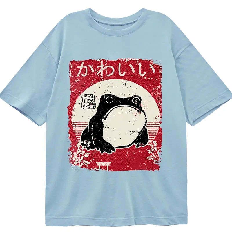 Kyoto-Lion Woodblock Print Grumpy Frog Classic T-Shirt