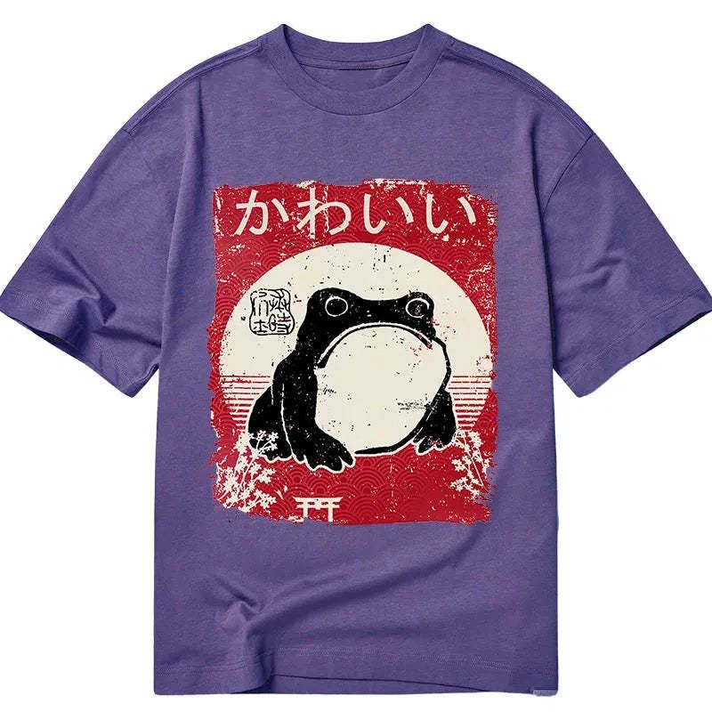 Kyoto-Lion Woodblock Print Grumpy Frog Classic T-Shirt