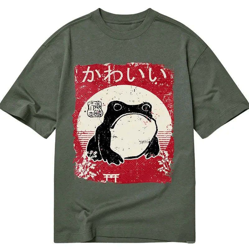grumpy frog ukiyo-e japanese art t shirt