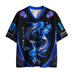 Trendy Japanese Koi Mesh Jersey Daily Wear