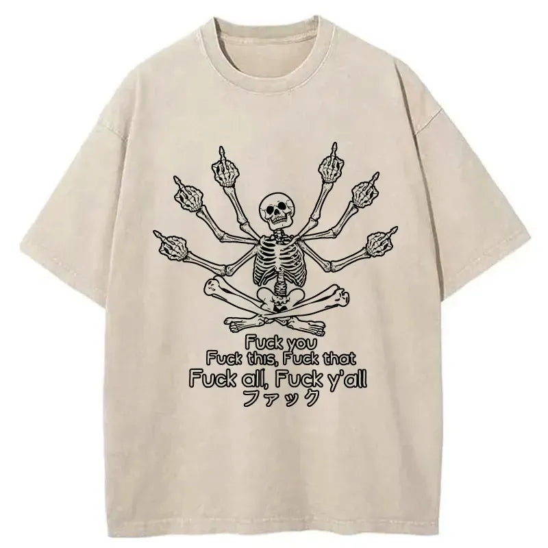 Kyoto-Lion washed t-shirt for daily wear