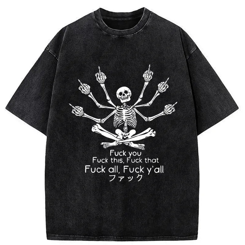 Kyoto-Lion Hate All The Things Washed T-Shirt