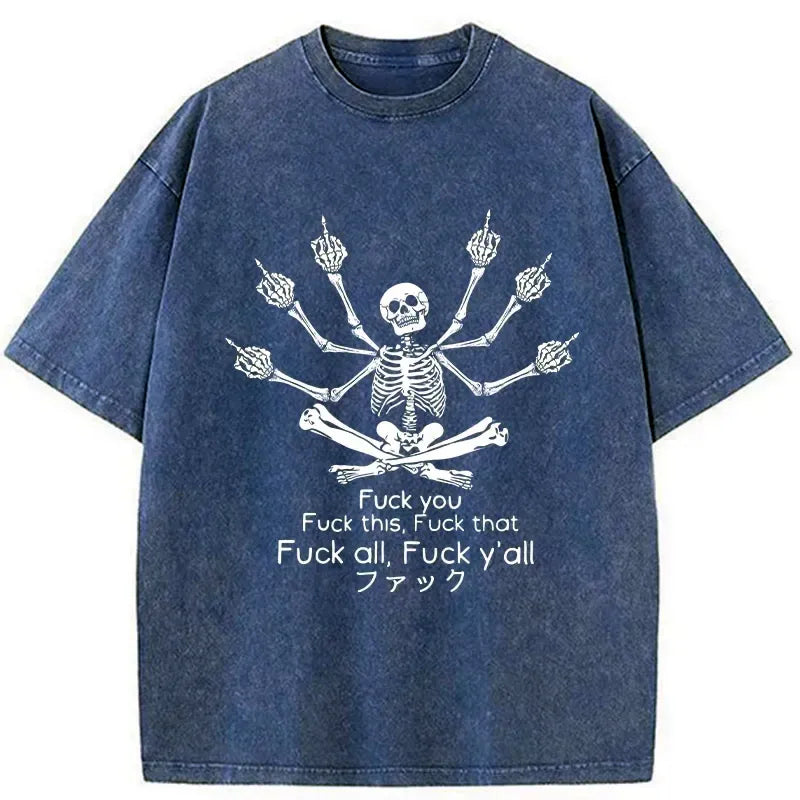 Kyoto-Lion Hate All The Things Washed T-Shirt
