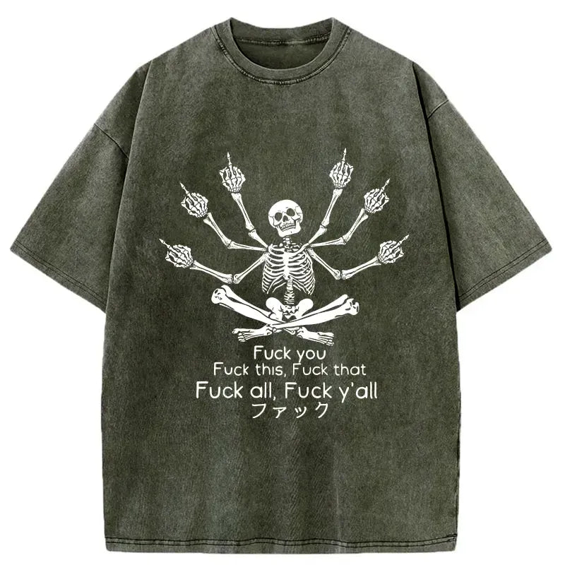 Kyoto-Lion washed t-shirt for daily wear