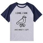 Funny meme bird raglan t-shirt for daily wear
