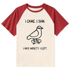 Trendy meme bird raglan t-shirt for summer