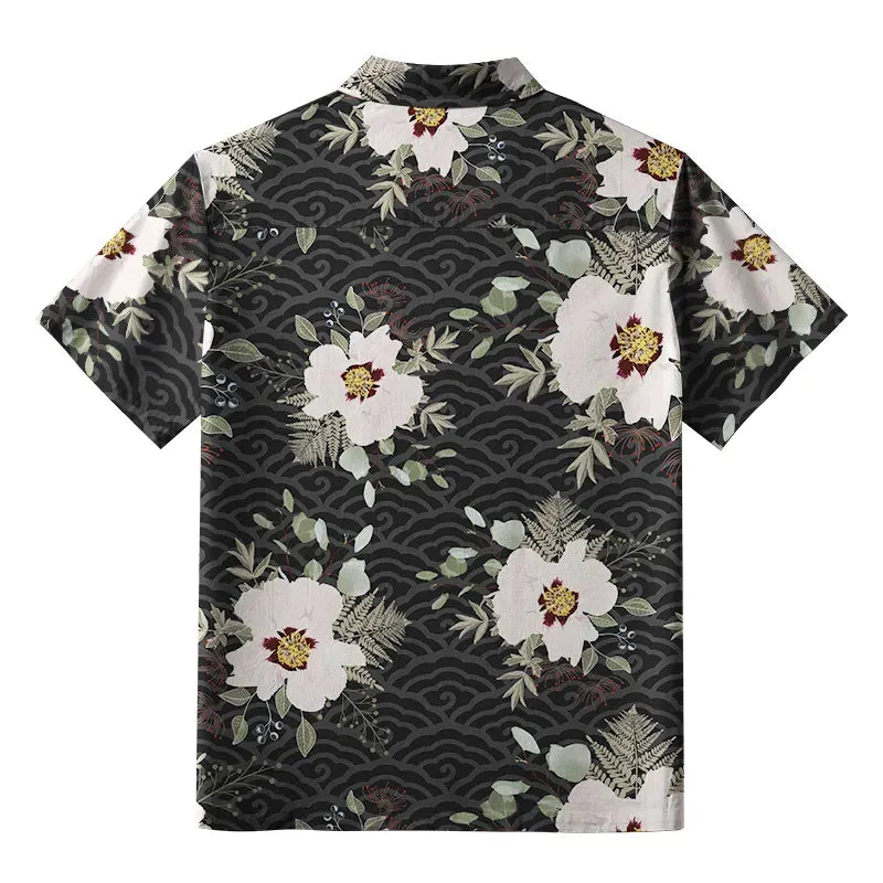 Kyoto Lion Aloha Shirt for Vacation