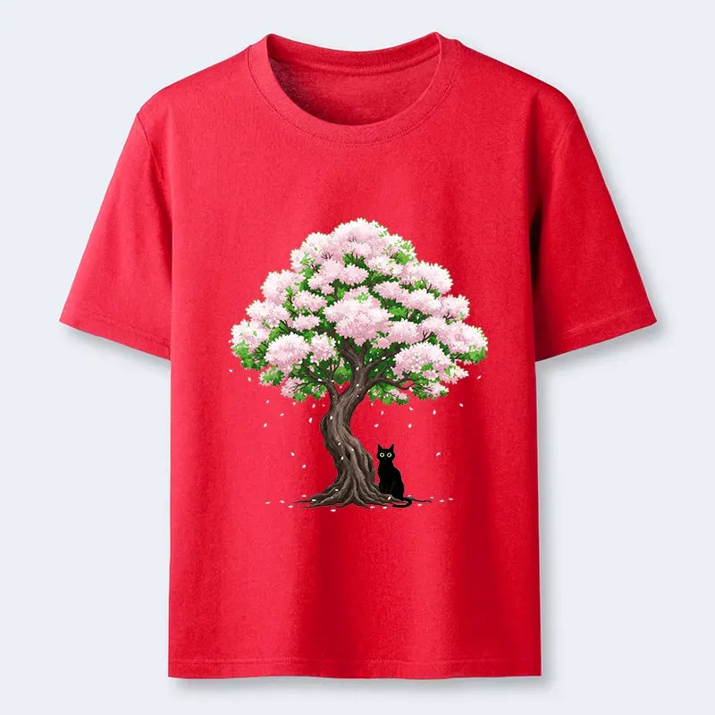 Japanese Sakura Cat Classic T-Shirt