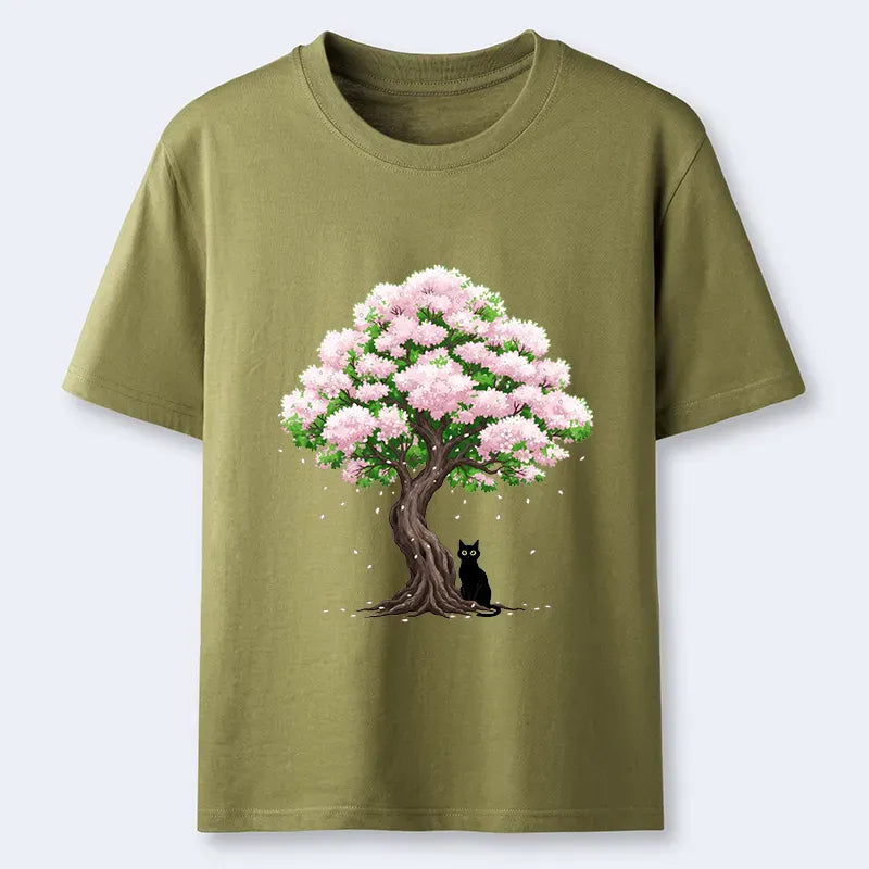 Kyoto-Lion Sakura And Cat Classic T-Shirt