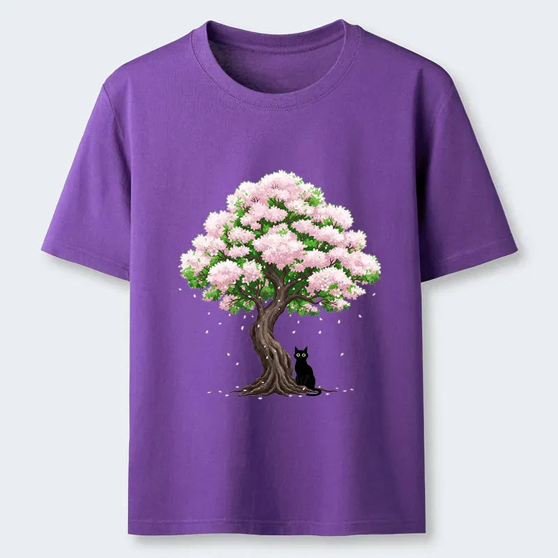 Japanese Sakura Cat Classic T-Shirt