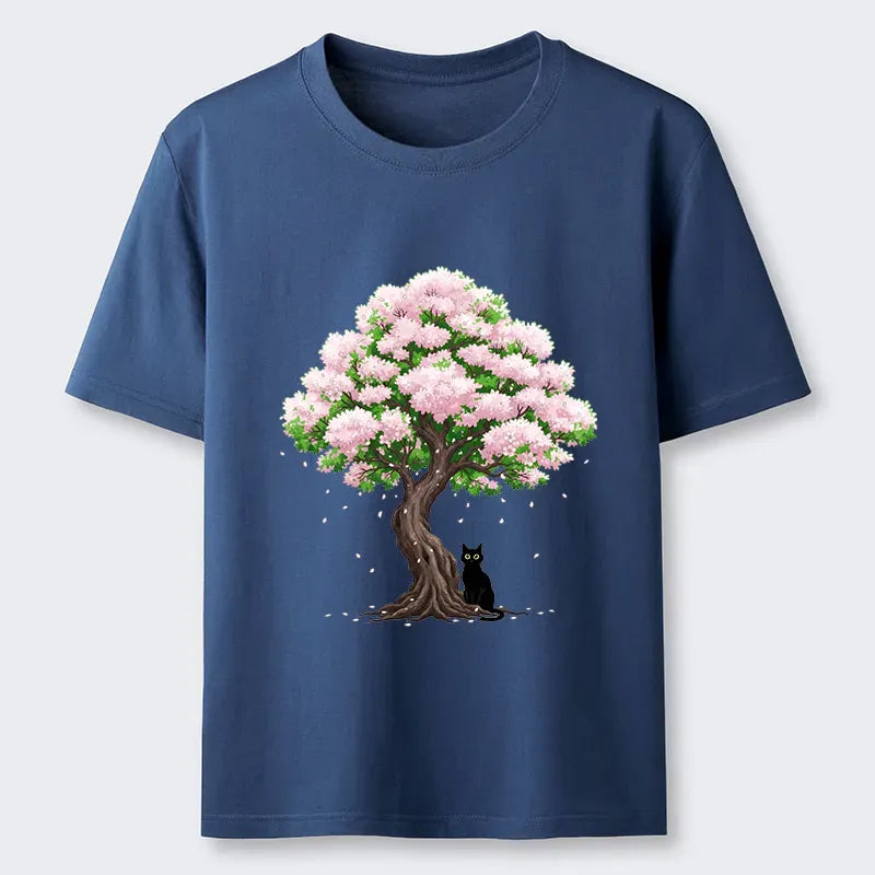 Kyoto-Lion Sakura And Cat Classic T-Shirt