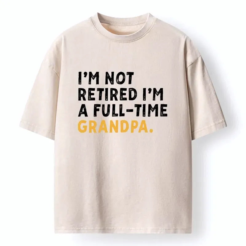 Kyoto-Lion Official Full Time Grandpa Duty Washed T-Shirt