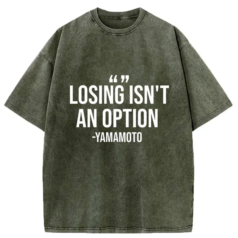 Kyoto-Lion Baseball Quotes Washed T-Shirt