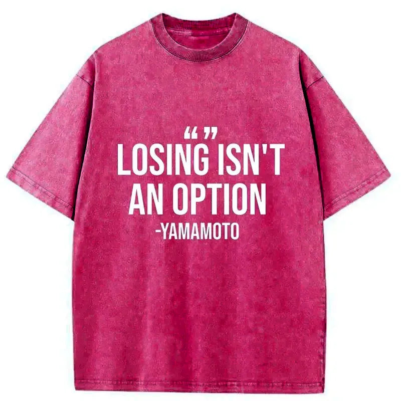 Kyoto-Lion Baseball Quotes Washed T-Shirt