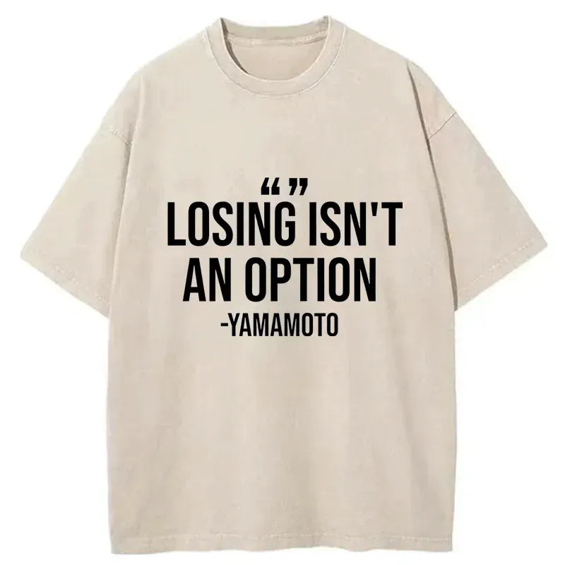 Kyoto-Lion Baseball Quotes Washed T-Shirt