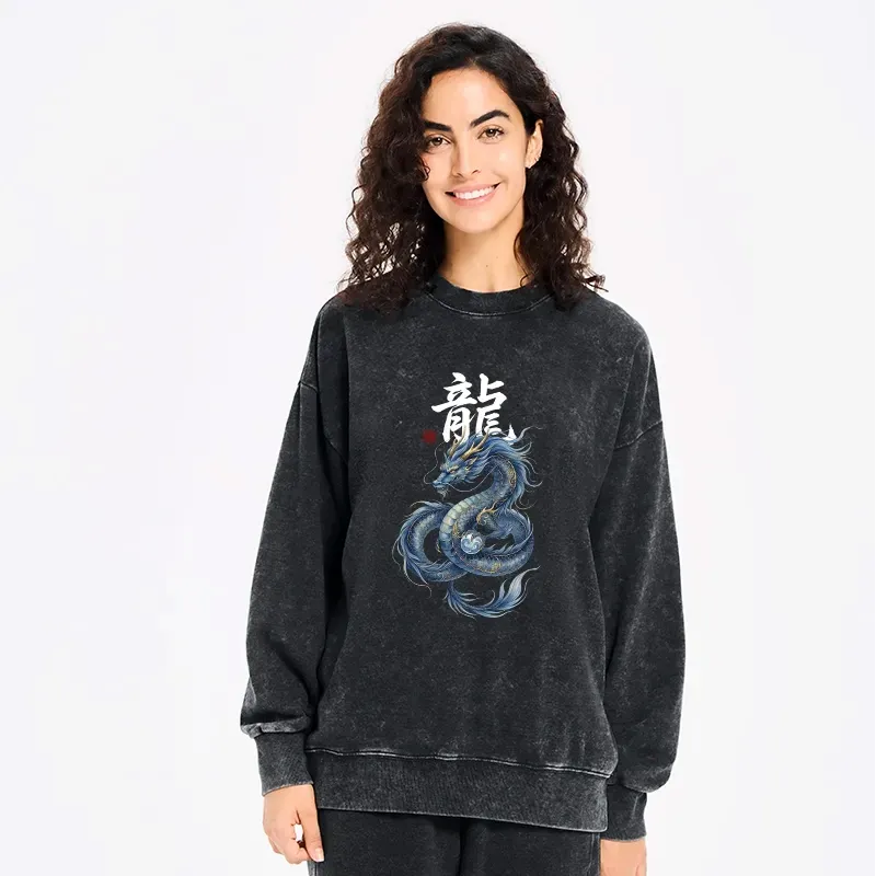 Unisex Dragon Sweatshirt for Spring Casual