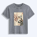 Kyoto-Lion Whispers of Silent Blossoms Women's Washed T-shirt