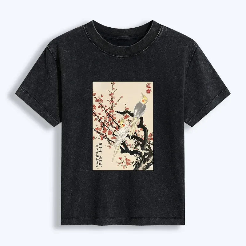 Japanese vintage sakura women's t-shirt