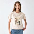 Kyoto lion floral washed tee for spring