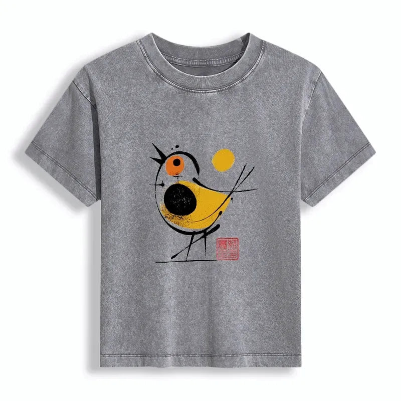 Japanese Vintage Washed T-shirt for Women