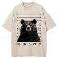 Kyoto-Lion Arrested Bear Washed T-Shirt