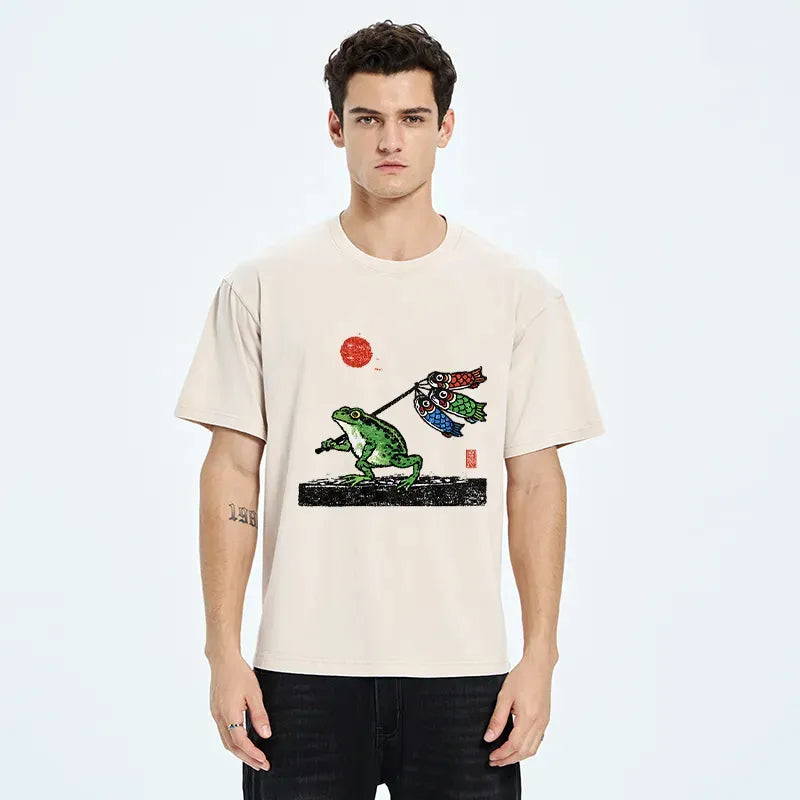 Japanese frog t-shirt for daily wear