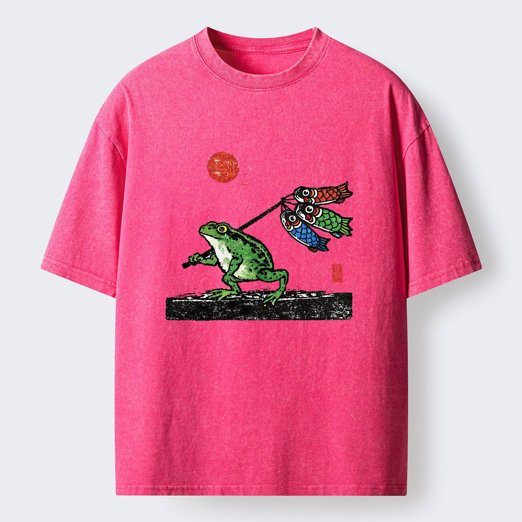 Japanese frog t-shirt for daily wear