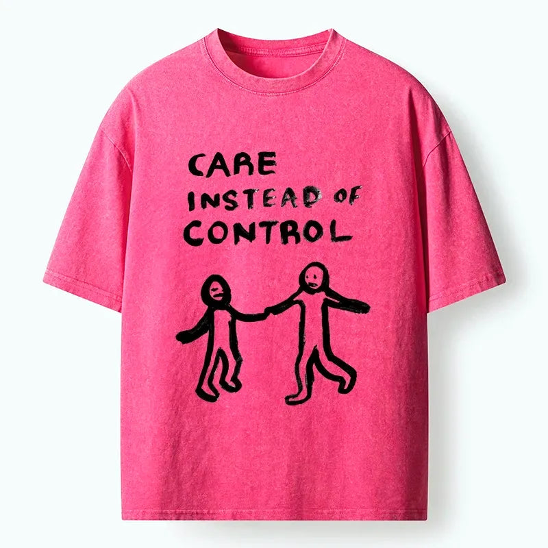 Kyoto-Lion Choose Care Not Control Washed T-Shirt