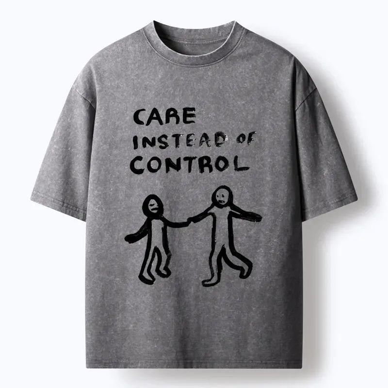 Kyoto-Lion Choose Care Not Control Washed T-Shirt