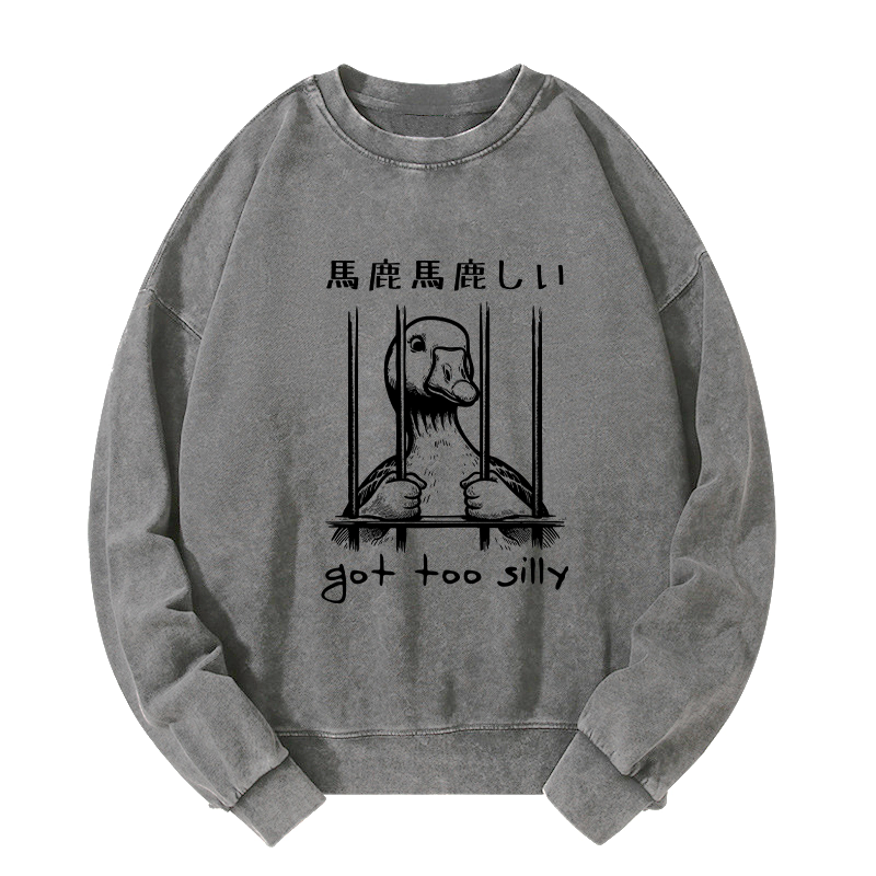 Kyoto-Lion Got Too Silly Washed Sweatshirt