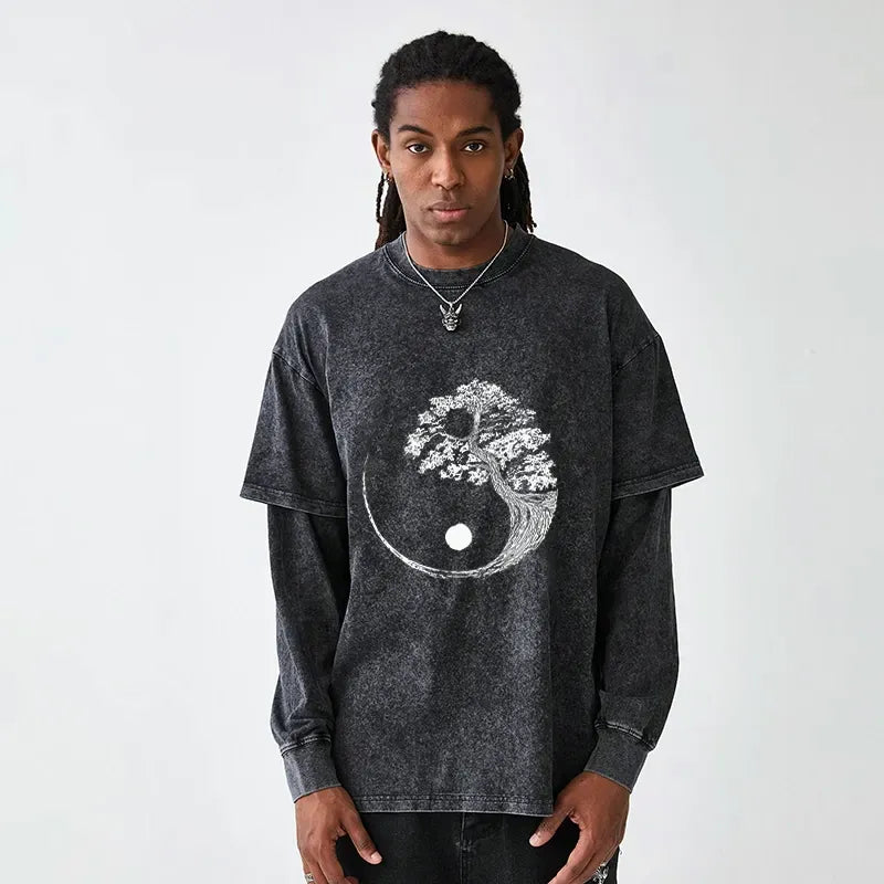 washed unisex tee for summer vacation