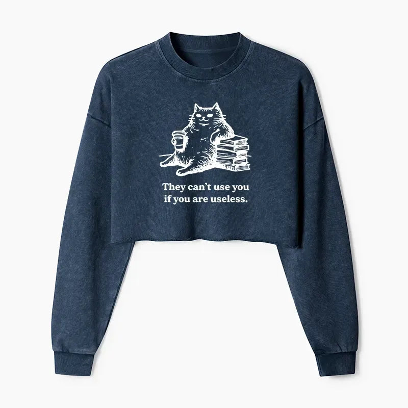Japanese Ukiyo-e Crop Sweatshirt for Summer