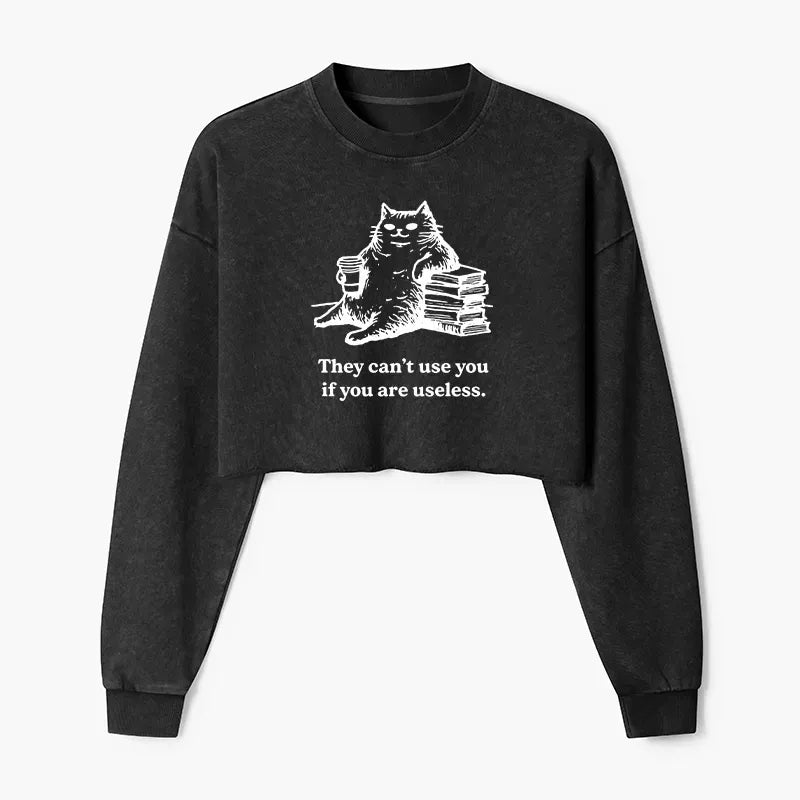 Japanese Ukiyo-e Crop Sweatshirt for Summer