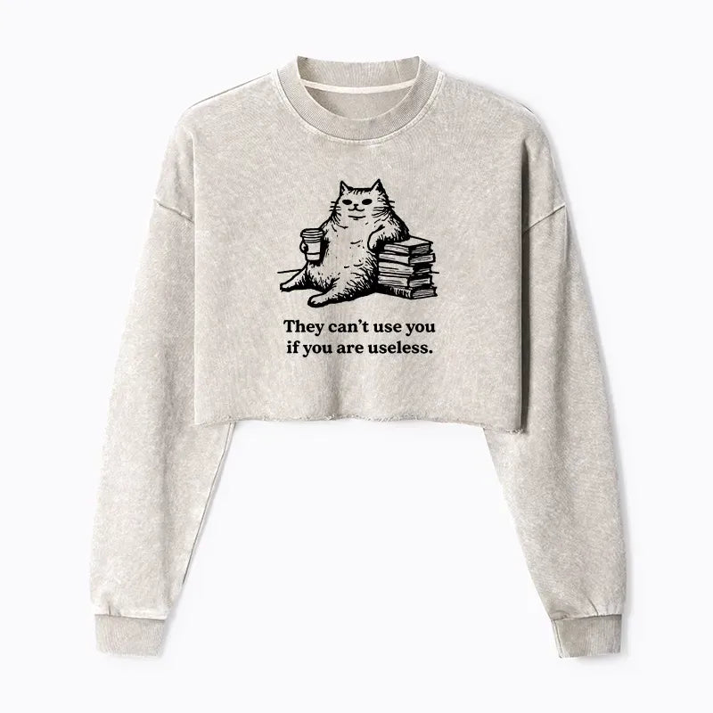 Japanese Ukiyo-e Crop Sweatshirt for Summer