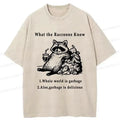 Kyoto-Lion Raccoon Lying In The Garbage Washed T-Shirt