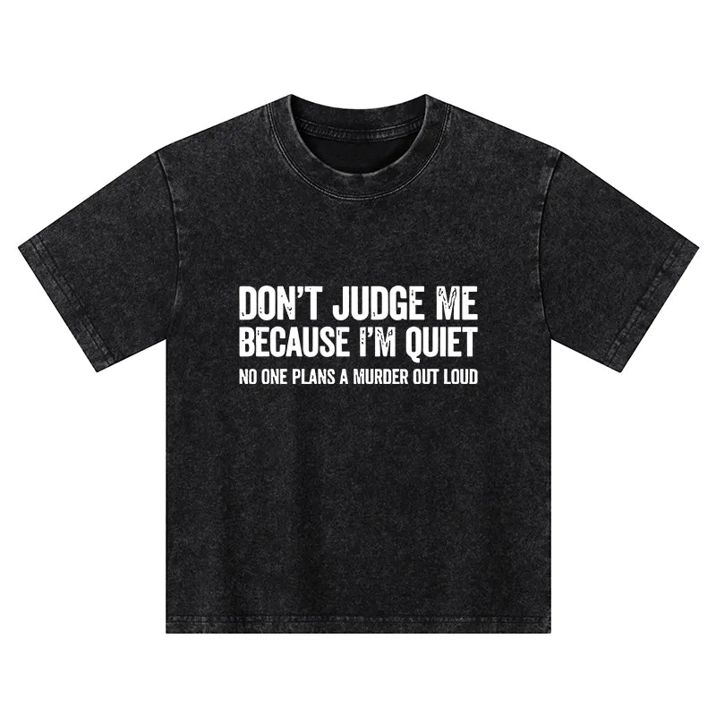 Kyoto-Lion Sarcastic Funny Quote Kids Washed T-Shirt
