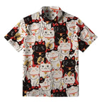 Japanese Lucky Cat Button-up Shirt