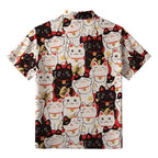 Japanese Lucky Cat Button-up Shirt