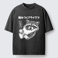 Kyoto-Lion Mischief Raccoon Washed T-Shirt