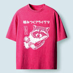 Vintage raccoon t-shirt for daily wear