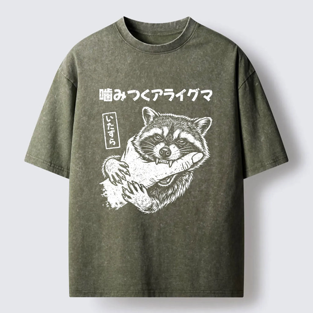 Vintage raccoon t-shirt for daily wear
