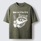 Vintage raccoon t-shirt for daily wear