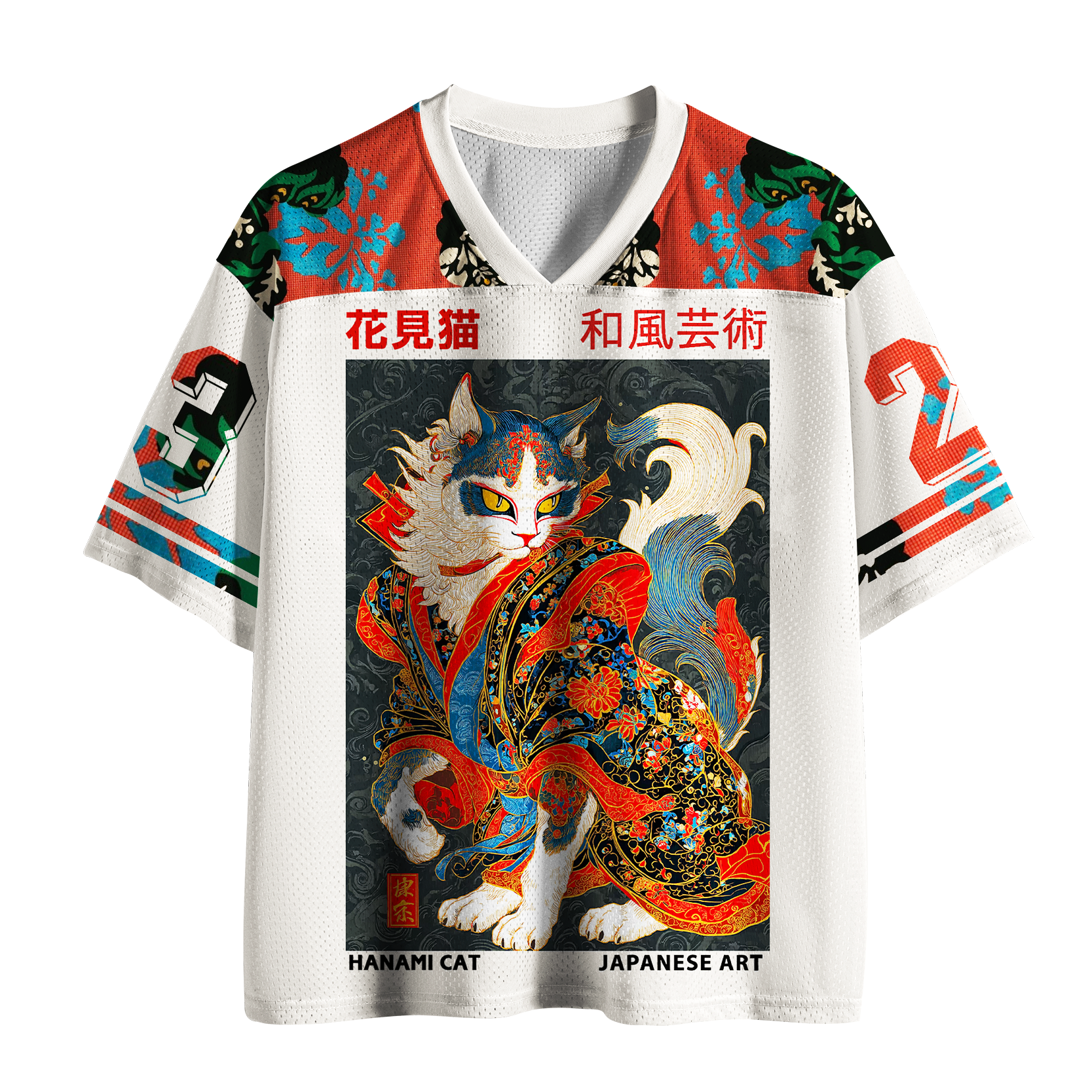Japanese Ukiyoe Mesh Jersey for Men